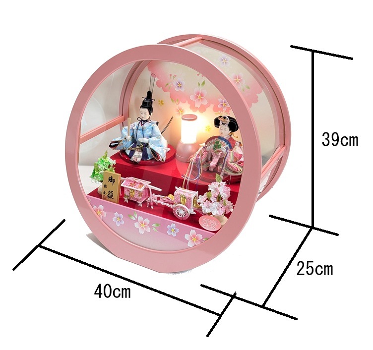 ケース入り雛人形　小芥子親王飾り　No.16 まどか