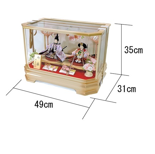 ケース入り雛人形　芥子親王飾り　No.37 陽花