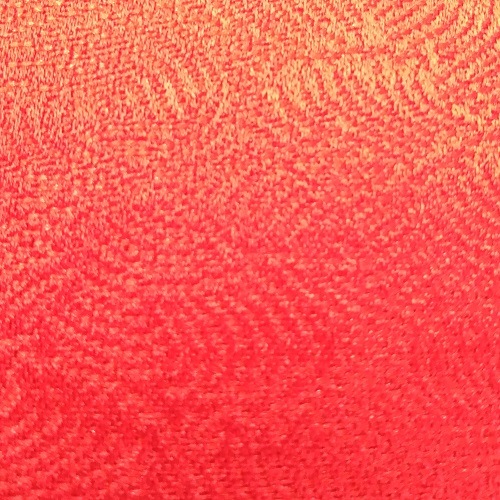 命名旗　家紋入り　流水に小菊　桐生織　135×400　紅