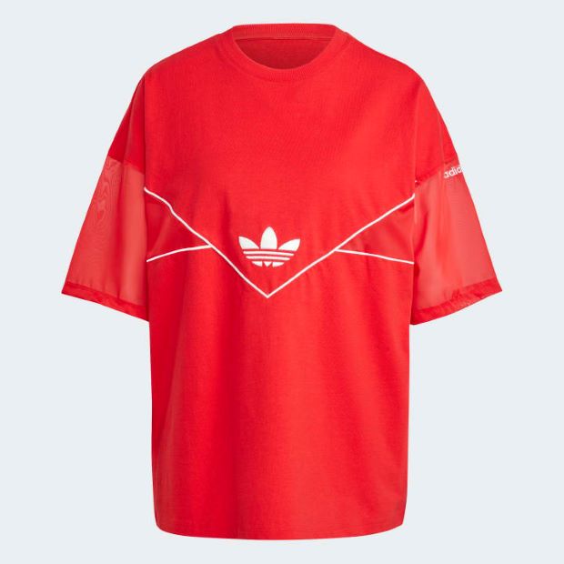 レディース　オリジナルス 半袖Tシャツ　ベタースカーレット 　