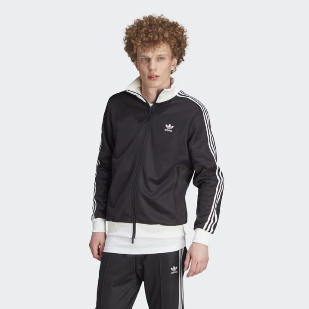 b1536✨美品✨【adidas】ベッケンバウアー　トラックジャケット　XL　黒 美品】アディダス トラックジャケット ジャージ ベッケンバウアー 黒 L