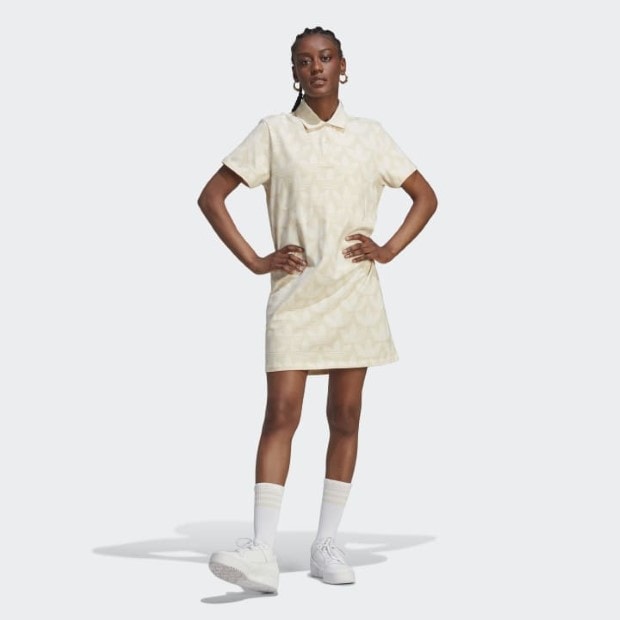 極美品✨adidas golf レディース　ポロワンピース　ホワイト　Mサイズ 極美品✨adidas golf レディース ポロワンピース ホワイト M
