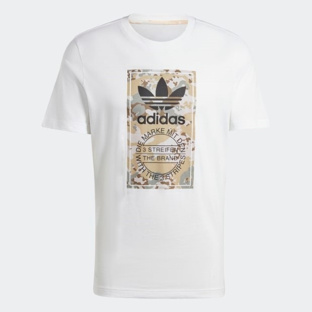 adidas★Originals Trefoil T-Shirt グラフィックカモ柄Ｔシャツ adidas tシャツ グラフィック カモ柄 シュータンラベル 半袖T