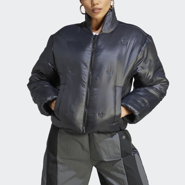 stone  ジャケット　fw レディース モノグラム パファージャケット ブラック ｜アパレル