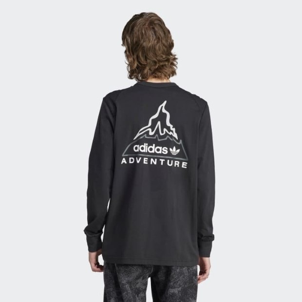 adidas 青山学院 長袖シャツ ブラック adidas EQT GFX TEE LONG SLEEVE ブラック（アディダス EQT GFX