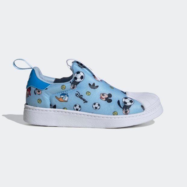 ジュニア ADIDAS ORIGINALS×DISNEY MICKEY SST 360 キッズ SST 360 KIDS nkx64　クリアスカイ×フットウェアホワイト　