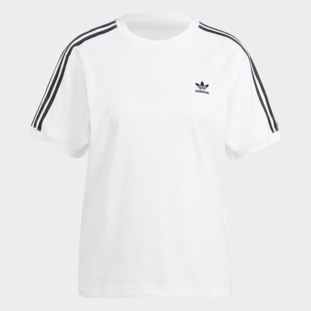 レディース スリーストライプス 半袖Tシャツ ホワイト