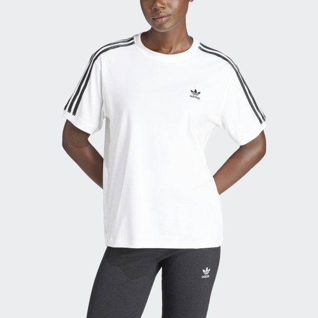 レディース スリーストライプス 半袖Tシャツ ホワイト