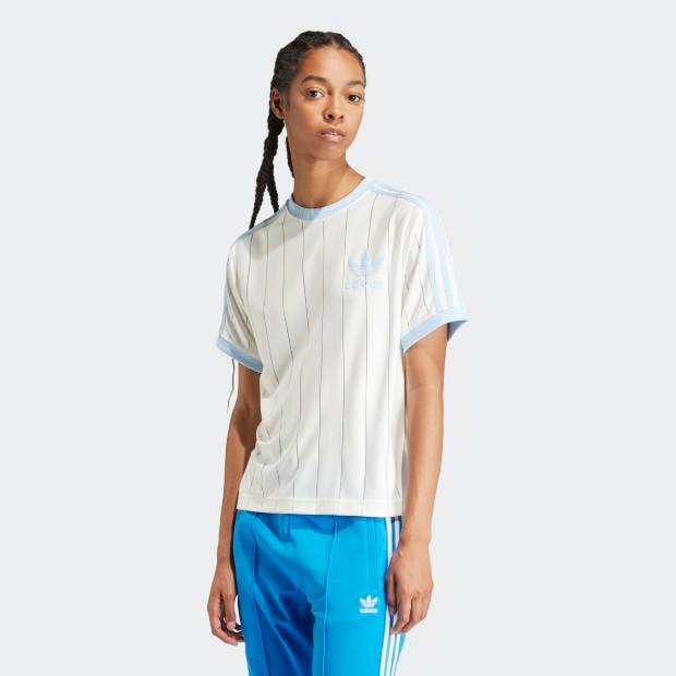 新品 アディダス セットアップ スリーストライプ ホワイト スカート 半袖 レディース スリーストライプス半袖Tシャツ オフホワイト