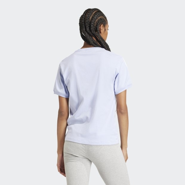 レディース スリーストライプス 半袖Tシャツ バイオレットトーン