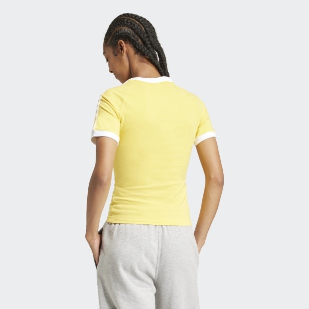 レディース スリーストライプス スリムラグラン半袖Tシャツ