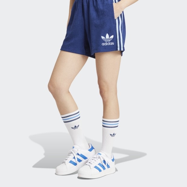 adidas ショートパンツ ダークブルー 送料関税込 レディース テリーショーツ ダークブルー |アパレル,レディース