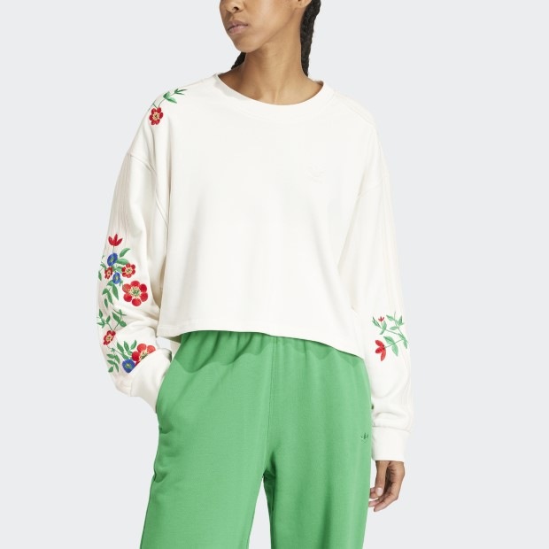 レディース フローラルグラフィック スウェット クラウドホワイト
