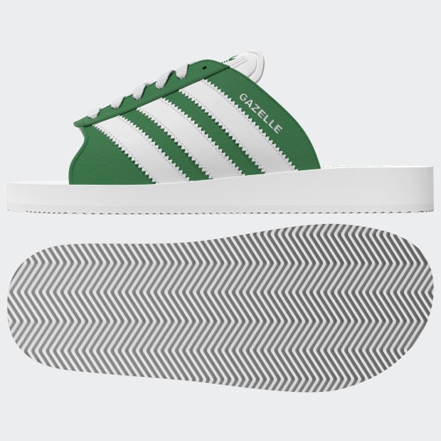 レディース ガゼル ビーチ GAZELLE BEACH nqz22　グリーン×フットウェアホワイト　