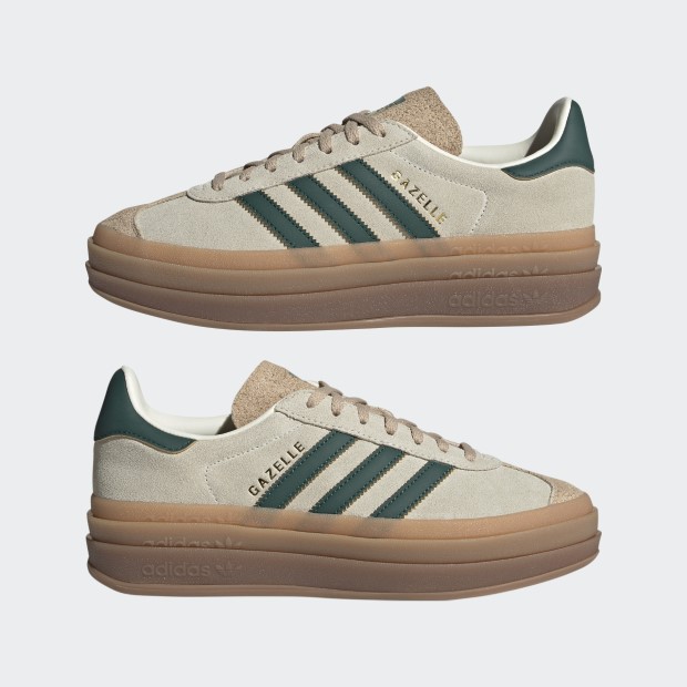 レディース ガゼル ボールド GAZELLE BOLD lyu93　クリームホワイト×カレッジグリーン　