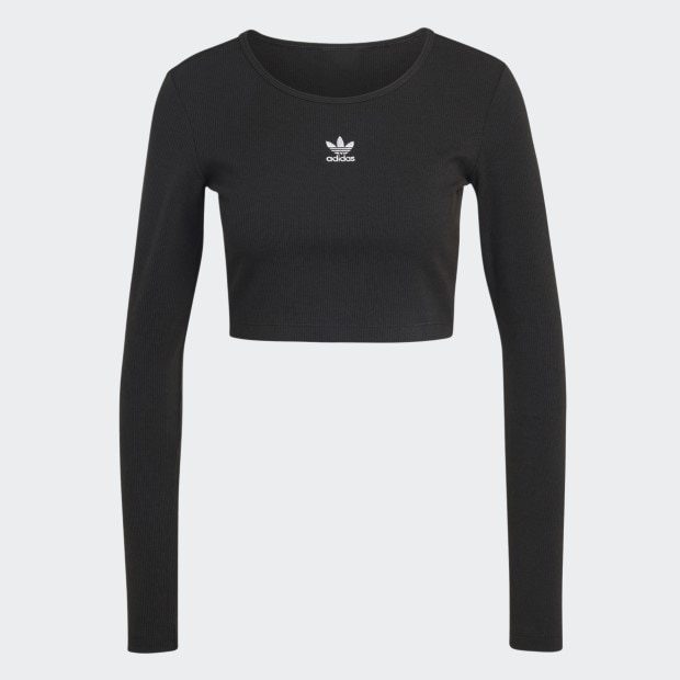adidas Originals リブ ジップアップ クロップトップス mサイズ ADIDAS アディダス リブジップアップ クロップトップ クロップド