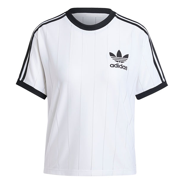 adidas スリーストライプス ピンストライプ半袖Tシャツ レディース アディカラースリーストライプス ピンストライプ半袖