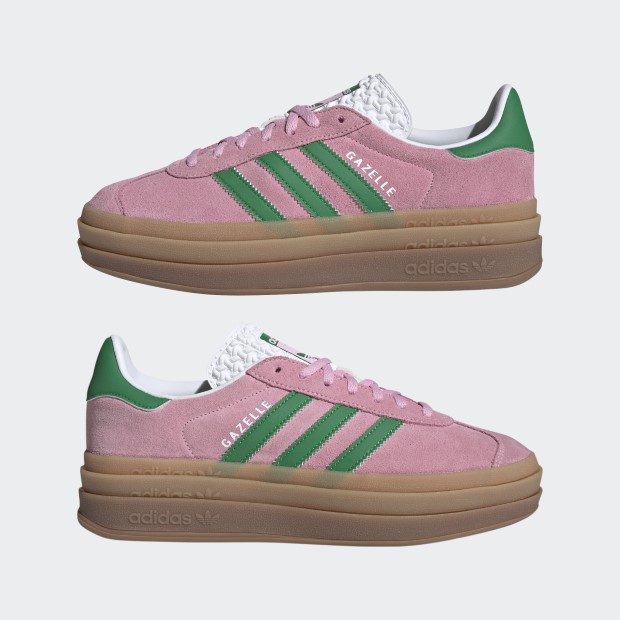 レディース ガゼル ボールド GAZELLE BOLD mbu94　トゥルーピンク×グリーン　|レディース・ウィメンズ|シューズ