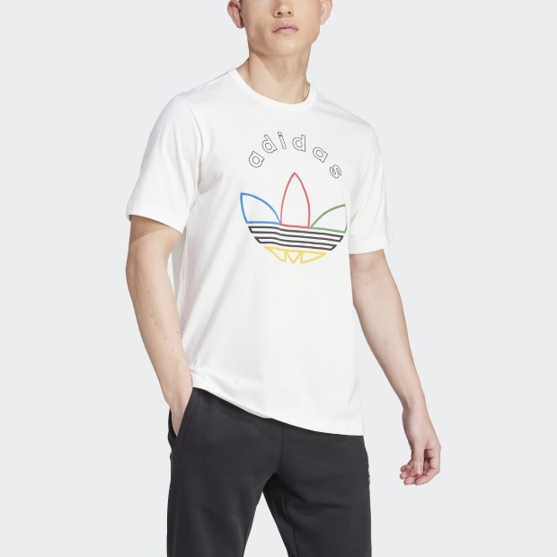 【関税・送料込み】adidas レトロ テニス レギュラー半袖Tシャツ アディダス レトロ テニス レギュラー 半袖Tシャツ - ホワイト