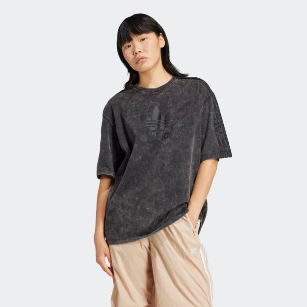 レディース ウォッシュドアウト 半袖Tシャツ ブラック ｜すべての商品