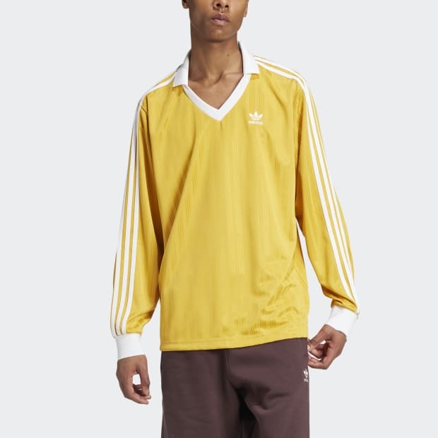 アディカラー ピケ サッカー長袖Tシャツ プリラブドイエロー
