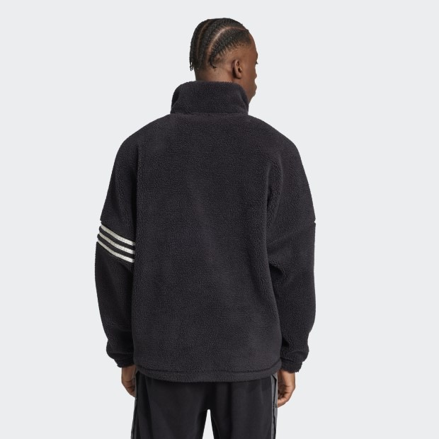 NEUCLASSICS ポーラーフリース 1/2ジップ スウェットシャツ ブラック