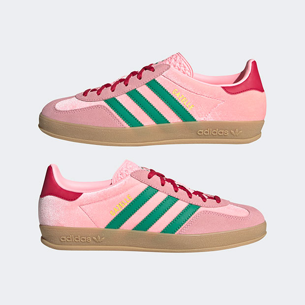 レディース ガゼル インドア GAZELLE INDOOR nji70　コートグリーン×グローピンク　|その他|シューズ