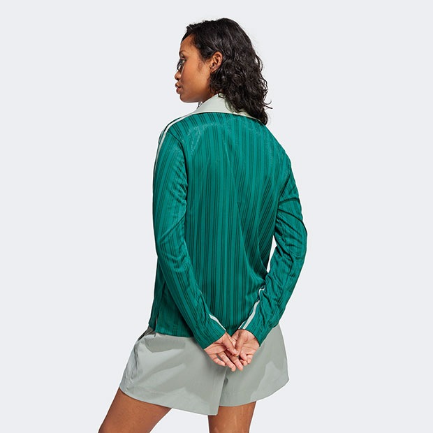 レディース アディカラー フットボール ジャカード Vネック 長袖