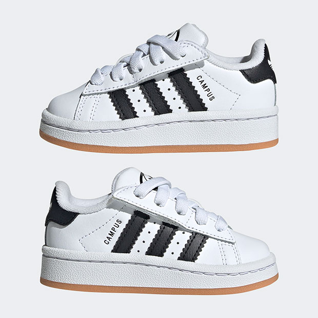 ジュニア キッズ キャンパス 00s コンフォートクロージャー CAMPUS 00S COMFORT CLOSURE nns55　フットウェアホワイト×コアブラック　