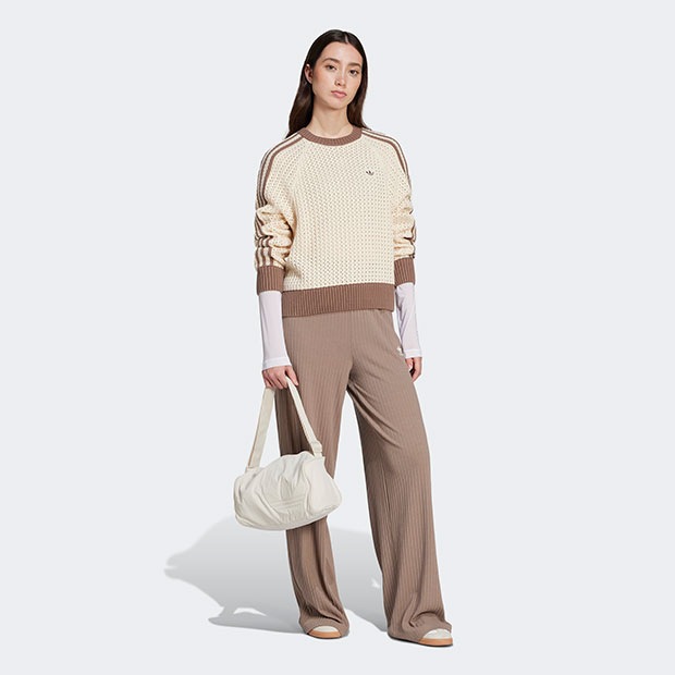 レディース アディカラー ニット クルーネックセーター ワンダー