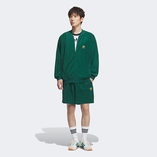 adidas SST トラックトップス ワンダーホワイト×カレッジグリーン(S) adidas SST トラックトップス ワンダーホワイト×カレッジ