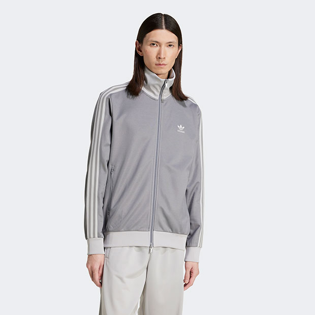 adidas ベッケンバウアー グレー トラックジャケット XL ベッケンバウアー トラックジャケット グレーファイブ