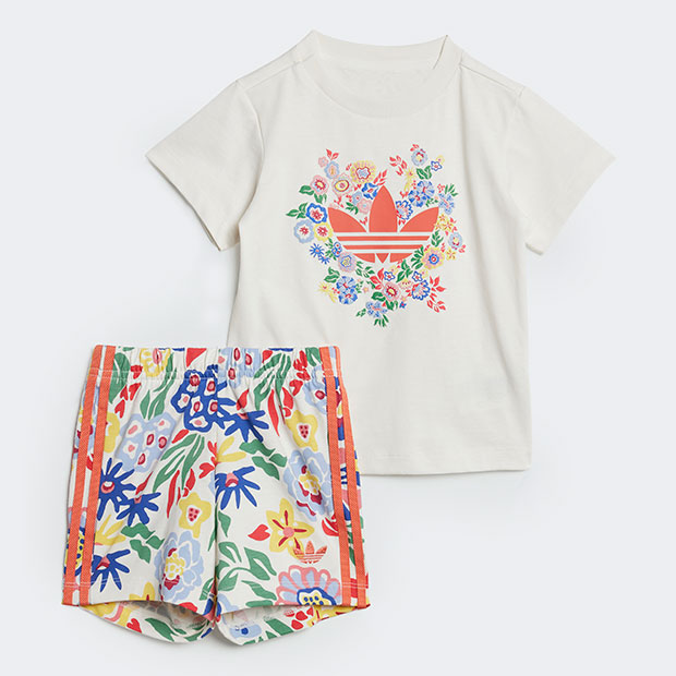ジュニア リバティ ロンドン Liberty London ショーツ&Tシャツ セットアップ キッズ　クラウドホワイト　