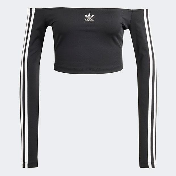 [adidas] オフショルダー 長袖Tシャツ アディカラー オフショルダー 長袖Tシャツ / ロンT / アディダス