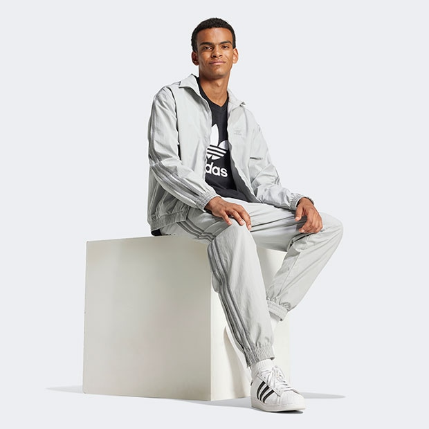 アディカラー ウーブン ファイヤーバードトラックパンツ グレーツー