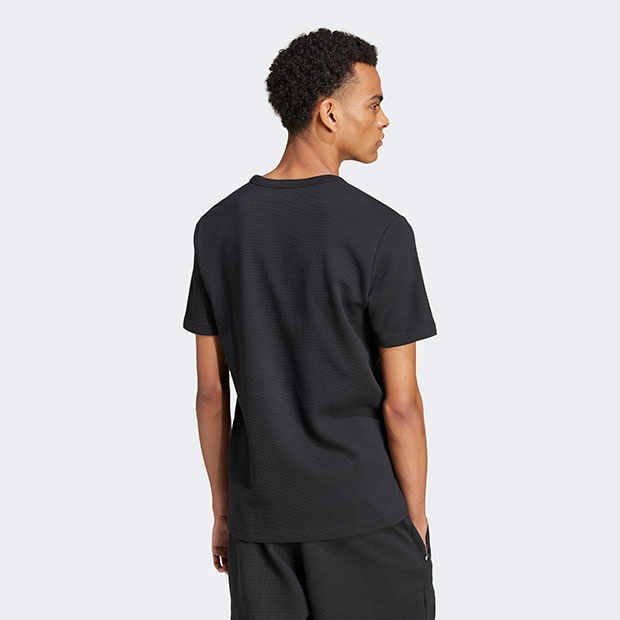 トレフォイル エッセンシャルズ ワッフル半袖Tシャツ ブラック