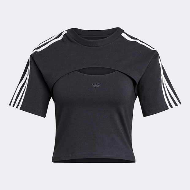 レディース カットアウト カリ半袖Tシャツ ブラック ｜すべての商品