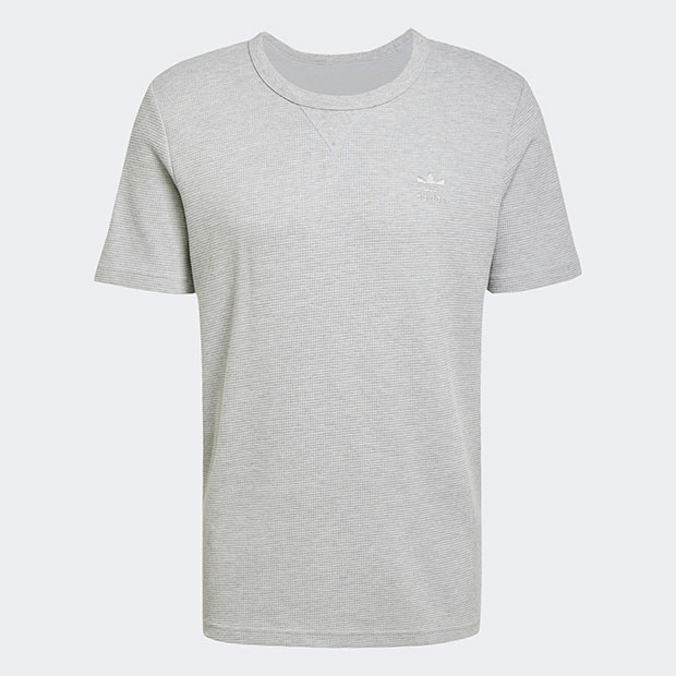 トレフォイル エッセンシャルズ ワッフル半袖Tシャツ ミディアムグレー