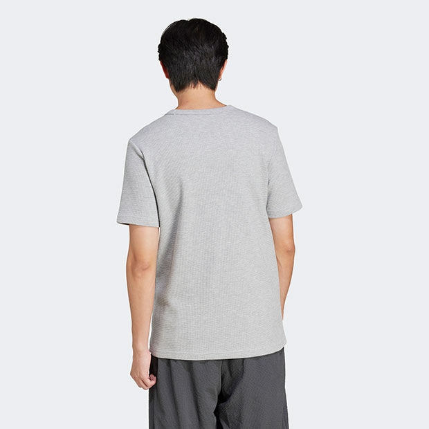 トレフォイル エッセンシャルズ ワッフル半袖Tシャツ ミディアムグレー