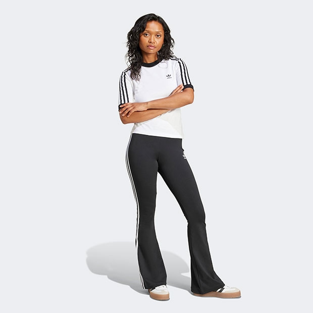 レディース アディカラー スリーストライプス ラグラン半袖Tシャツ