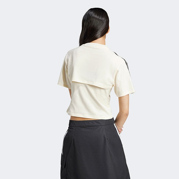 レディース カットアウト カリ半袖Tシャツ クリームホワイト ｜すべて