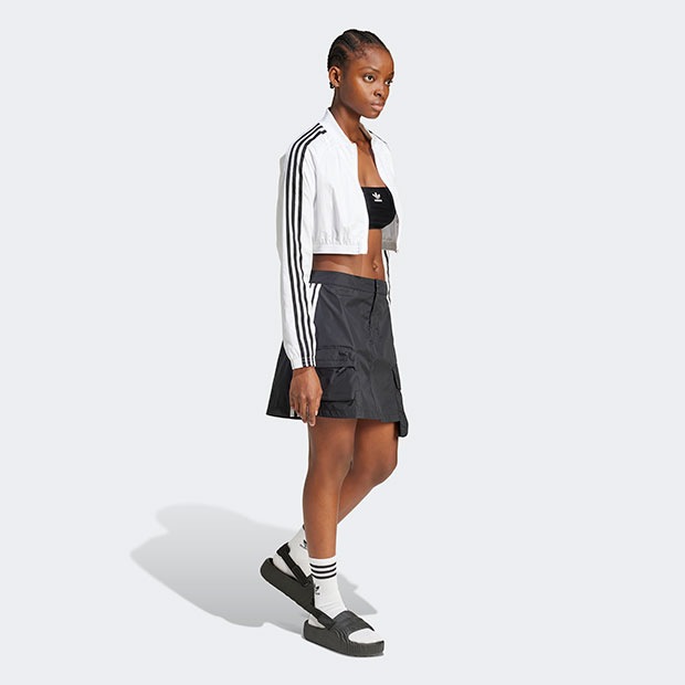 レディース カーゴ ミニスカート ブラック ｜アパレル,レディース