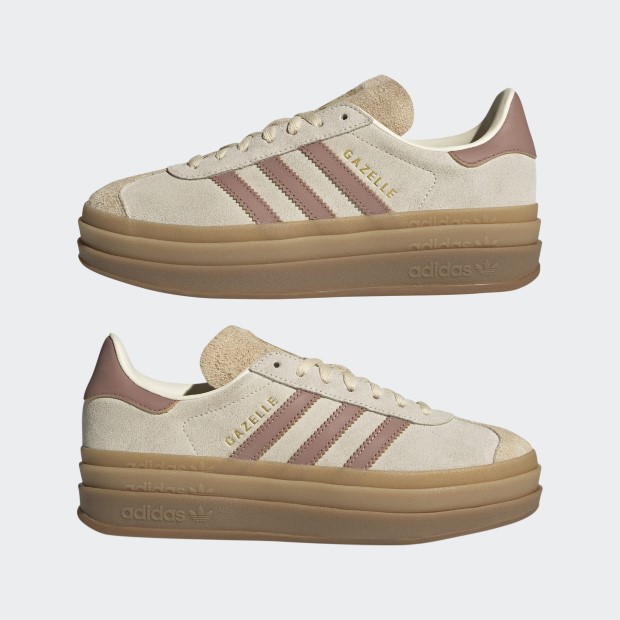 レディース ガゼル ボールド GAZELLE BOLD lyu93　クリームホワイト×ウォームクレイ　