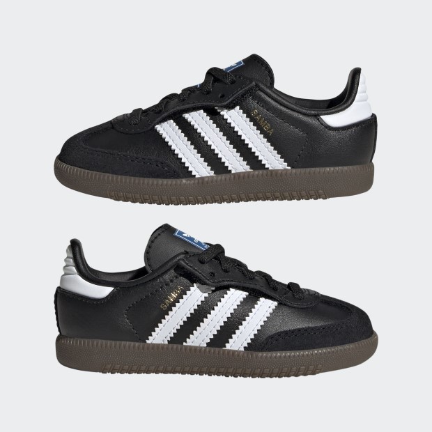ジュニア サンバ OG コンフォートクロージャー 伸縮シューレース SAMBA OG COMFORT CLOSURE ELASTIC LACE omu46　コアブラック×フットウェアホワイト　