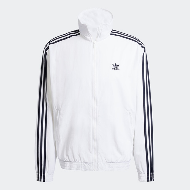 【美品・即売モデル 】adidas ファイヤーバード トラックジャケット 白 黒 adidas アディダス トラックジャケット ファイヤーバード 刺繍 L