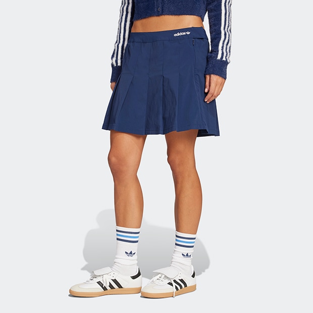 レディース プリーツスカート  ナイトインディゴ