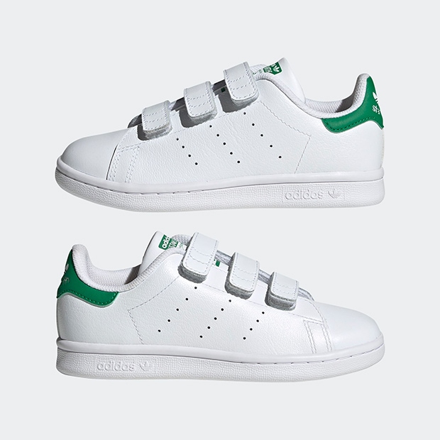 ジュニア キッズ スタンスミス コンフォート クロージャー STAN SMITH COMFORT CLOSURE nqy08　クラウドホワイト×クラウドホワイト×グリーン　