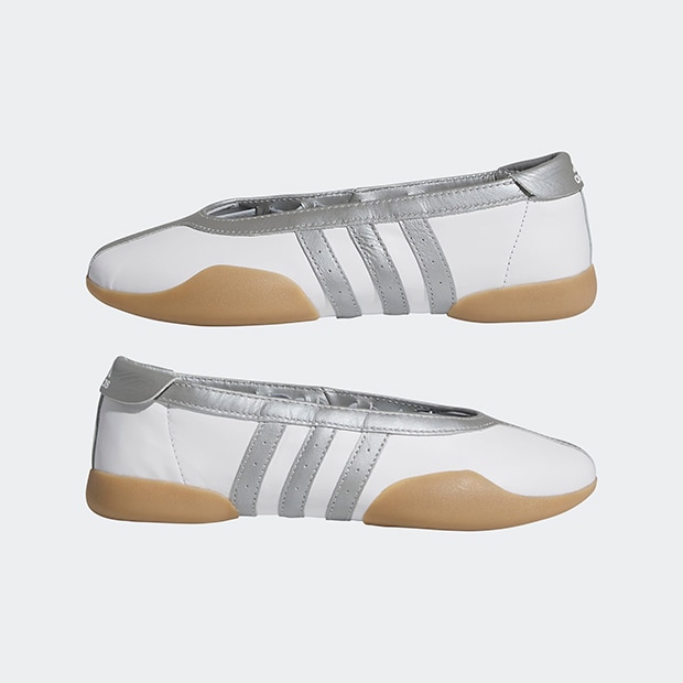 レディース テコンドー メイ バレエ TAEKWONDO MEI BALLET opj70　クラウドホワイト×シルバーメタリック×ガム　