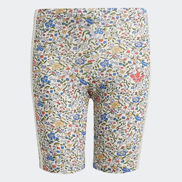 ジュニア キッズ ADIDAS ORIGINALS × LIBERTY LONDON 半袖 シャツ セットアップ　セミルシッドレッド×マルチカラー　