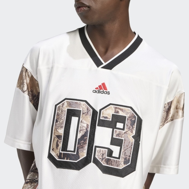 ADIDAS ORIGINALS 迷彩サッカー ジャージー コアホワイト